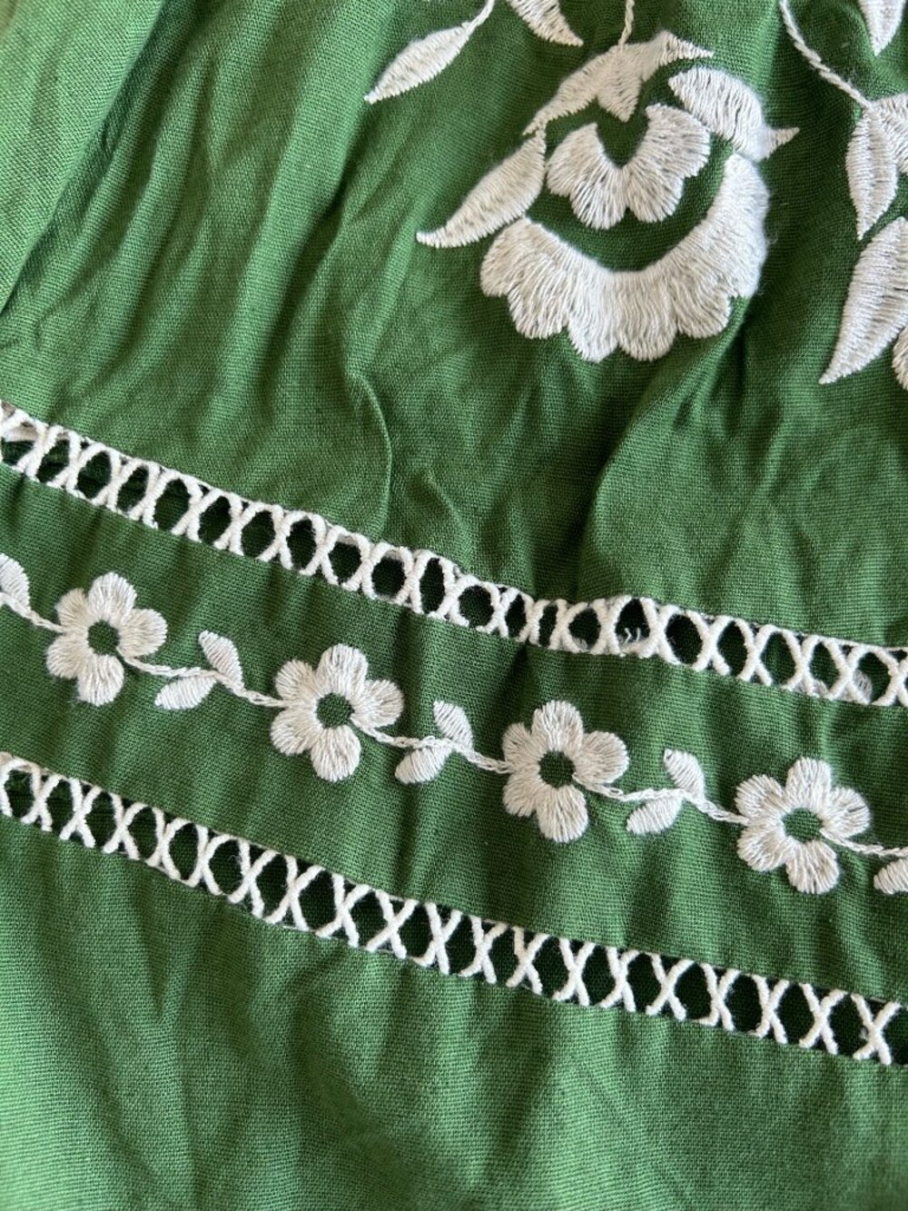 Sezane Siloé Skirt Summer Green size 6 - Picture 6 of 7